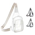 thumbnail image 1 of Cbzote Clear Transparent Sling Crossbody Bag, Sleek Modern See Through Chest Daypack with Adjustable Wide Strap, Lightweight Carry Pouch for Travel Concerts Outdoor Events and Everyday Casual Use, 1 of 4