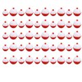 Cccanaooolceie 50PCS Ball Shaped Fishing Float Plastic White Red 2