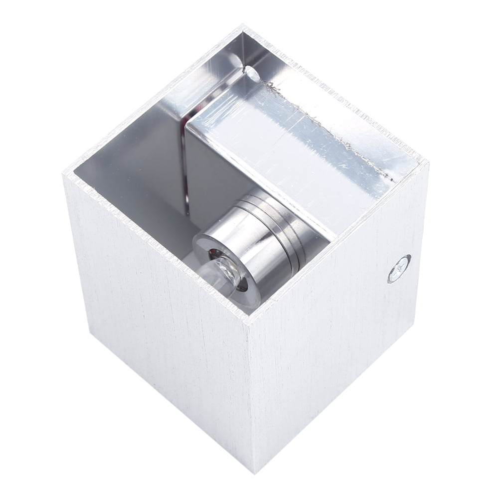 Cccanaooolceie Silver 3W LED Wall Mount Light Up Down Cube Indoor