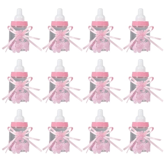 Ccdes 12Pcs Candy Chocolate Bottles Box For Girl Boy Baby Shower Party Favors Gifts Decorations   , Baby Shower Bottle, Candy Gift Bottle