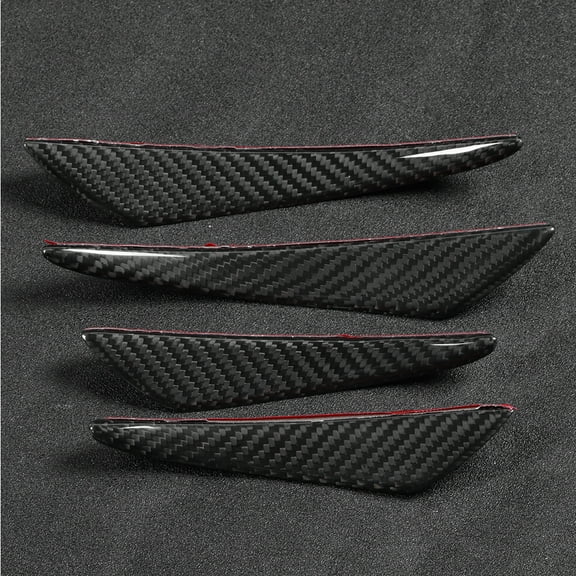 Ccdes 4Pcs/Set Universal Carbon Fiber Bumper Canards Lip Spoiler Fit For ,Front Spoiler,Bumper Canards