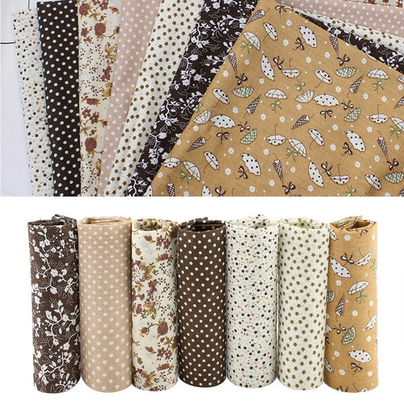 Ccdes 7PCS 25*25cm Cotton Fabric DIY Bedding Suite, Bedding Cotton Fabric DIY Assorted Squares Pre-Cut Bedding Suite Quarters Bundle