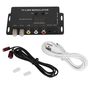 Ccdes AV to RF Converter,IR Extender,TM70 UHF TV LINK Modulator to RF Converter IR Extender with Channel Display