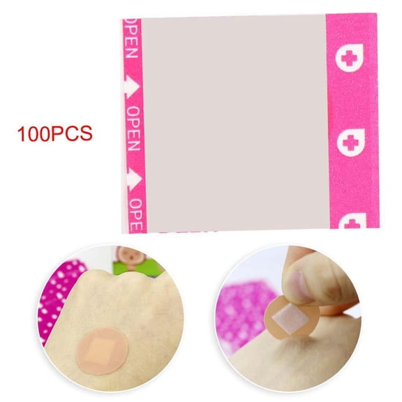 Ccdes Bandage, Band Aid,100Pcs Waterproof Mini Round Breathable Bandage Band Aid First Aid Wound Dressing Patch