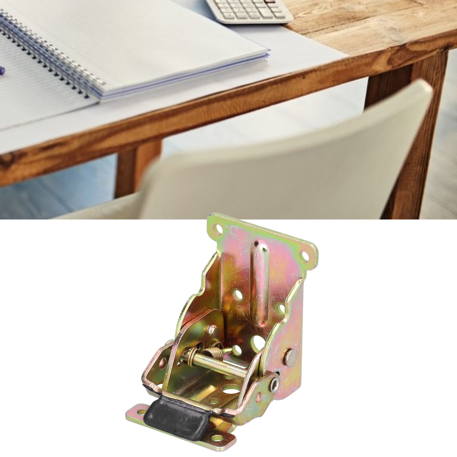 Ccdes Dining Table Hinge,Folding Leg Hinge Self‑Locking 90° Table Accessory With Nickel‑Plated