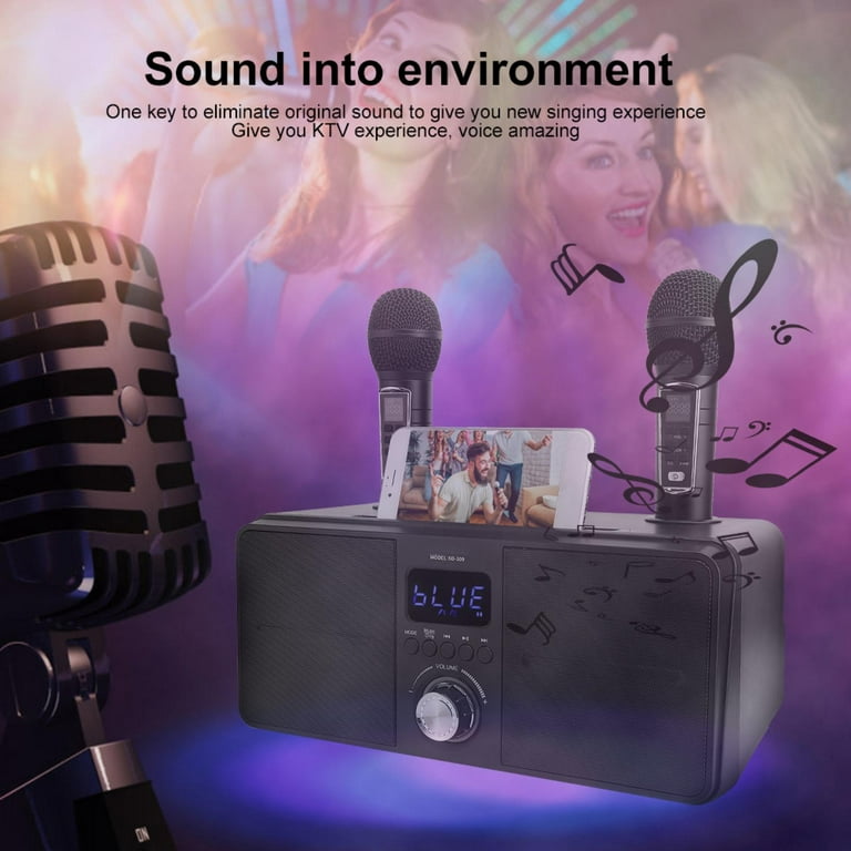 Ccdes Family Karaoke Sound,Family KTV High Quality Sound Kit Integrated  Wireless Microphone Live Audio Card Karaoke Speaker,Karaoke Sound 