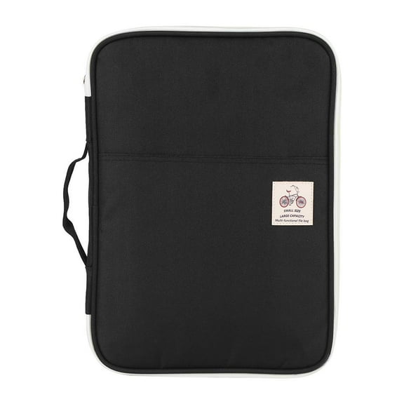 Ccdes Mavis Laven File Folder, A4 Document Bag, Black, Zippered Portfolio Organizer