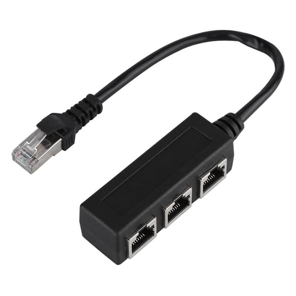 Ccdes RJ45 Male Ethernet to 2 Ethernet Female Cable Splitter