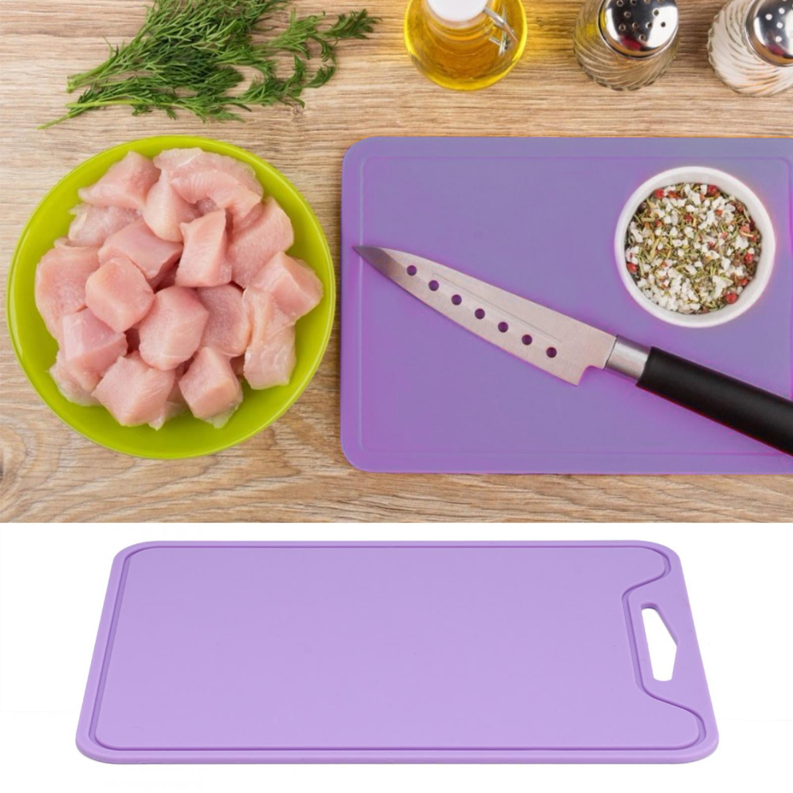 12 x 18 Purple Durable Plastic Cutting Board Rubber Corner Grips Prevent Slipping Color-Coded for HACCP Food Safety Compliance Measurement