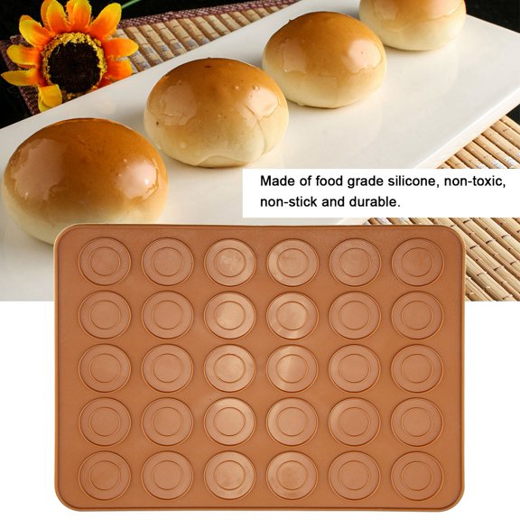 Ccdes Silicone Macaron Sheet,Macarons Mat,1pc 30 Holes Round Shape Macarons Mat Silicone Macaron Sheet Pad Pastry Cake Baking Tool