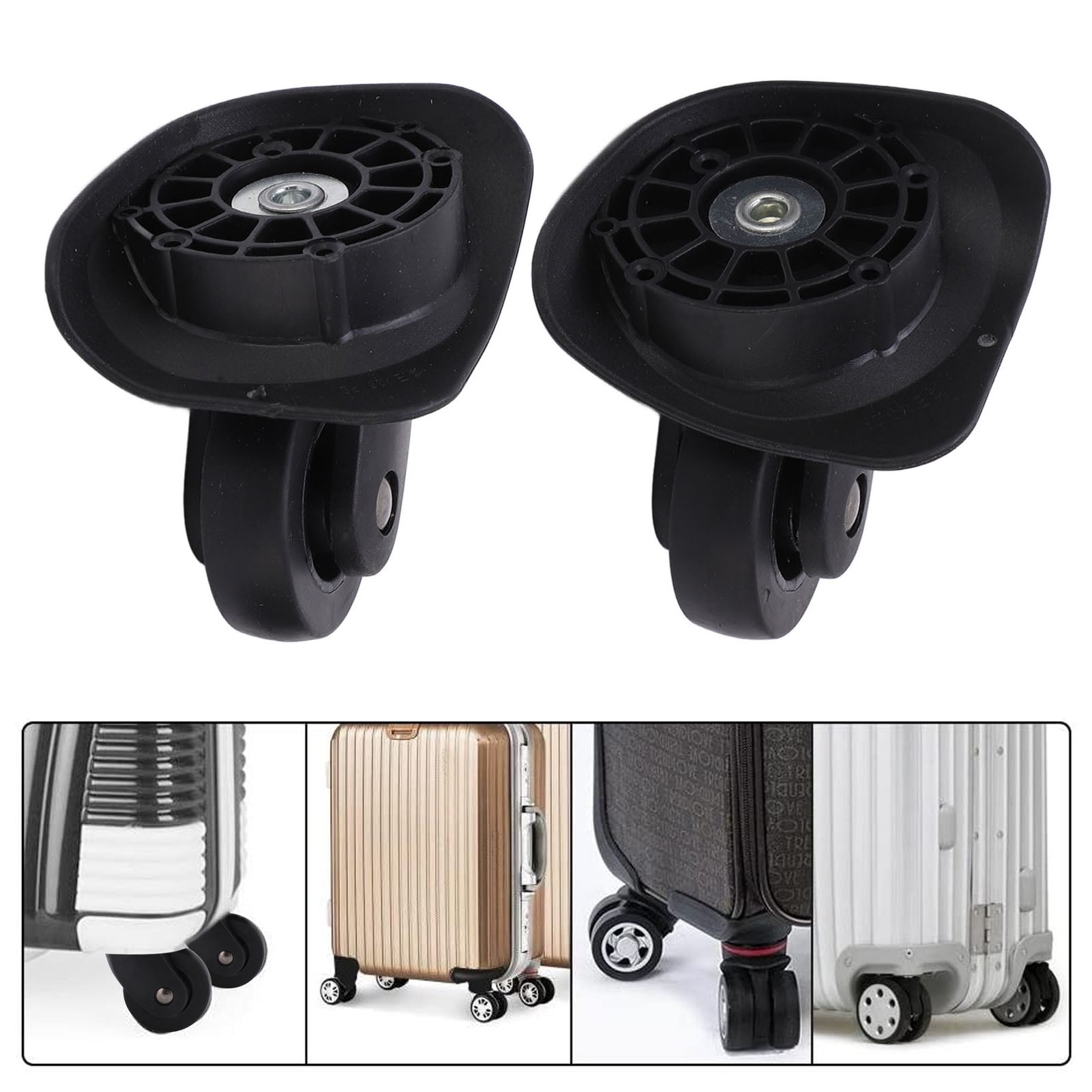 1 Pair Replacement Wheels Suitcase Silent Wheel Luggage Trolley Suitcase