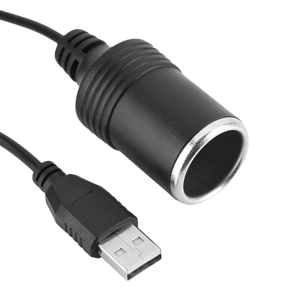 Ccdes USB Port to 12V Car Cigarette Lighter Socket Female Converter Adapter  Cord, USB Port to Car Cigarette Lighter Socket 