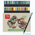 Ccfoud 72 Color Colored Pencils for Adult Coloring Books, Soft Core