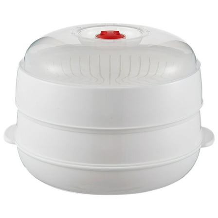 Ccgaton Store 2025 Hot Sale Microwave Oven Steamer Multifunctional Microwave Vegetable Steamer with Transparent Lid Cookware Dish Cooking Steamers for Cooking Dumplings Vegetable Fryers Accessories