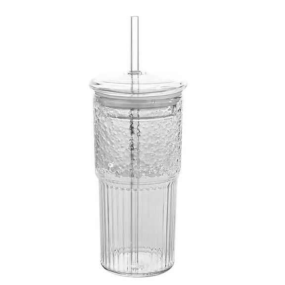 Ccgaton Store Cold Cup - Clear Glass, Reusable Ice Coffee Cup with Lid and Straw - 20oz 2025 New