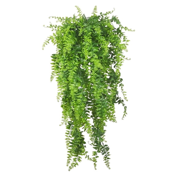 Ccgaton Store End of 2025 Big Promotion 1PC Fake Fern Artificial Hanging Ferns Outdoor Faux Hanging Greenery Plant Indoor UV Resistant Plastic Plants for Wall, Holiday Decor 33.4in Must-Have