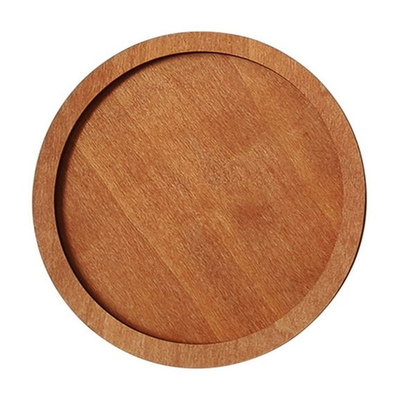 Ccgaton Store End of 2025 Big PromotionWooden Serving Tray – Smooth Varnished Finish Sturdy Flat Base – Multi Use for Desserts Tea Coffee Wine Snacks Must-Have