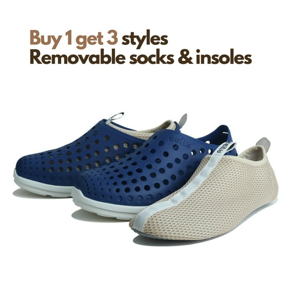 Ccilu Greenplax Fish Men Eco Friendly Clogs Water Shoes With Removable Insoles And Mesh Liners