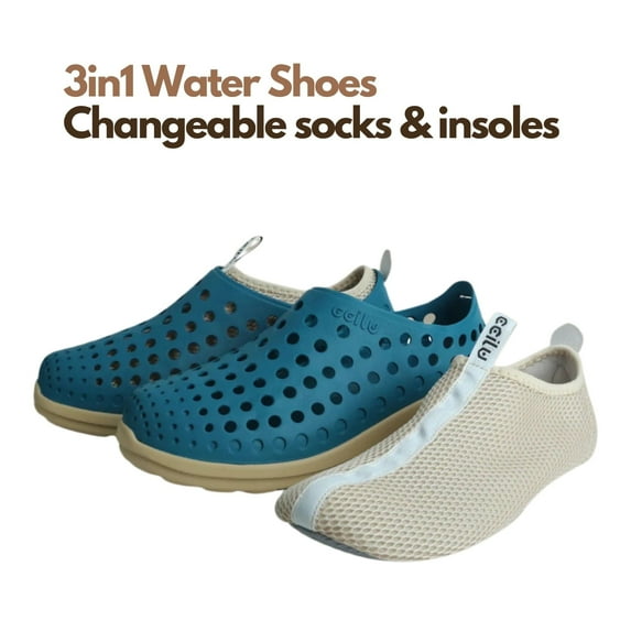 Ccilu Greenplax Fish Men Eco Friendly Clogs Water Shoes With Removable Insoles And Mesh Liners