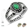 thumbnail image 1 of Ccjcinata Customized Sterling Silver Women’s class Ring, Silver Platinum, Sizes 5 to 14, 1 of 10