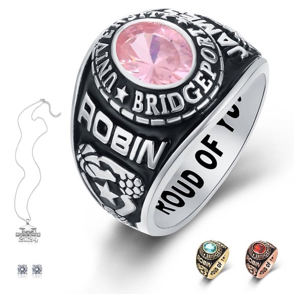 Ccjcinata Fully Personalized Customized Sterling Silver Class RIngs - Fully Personalized - Class rings for men high school