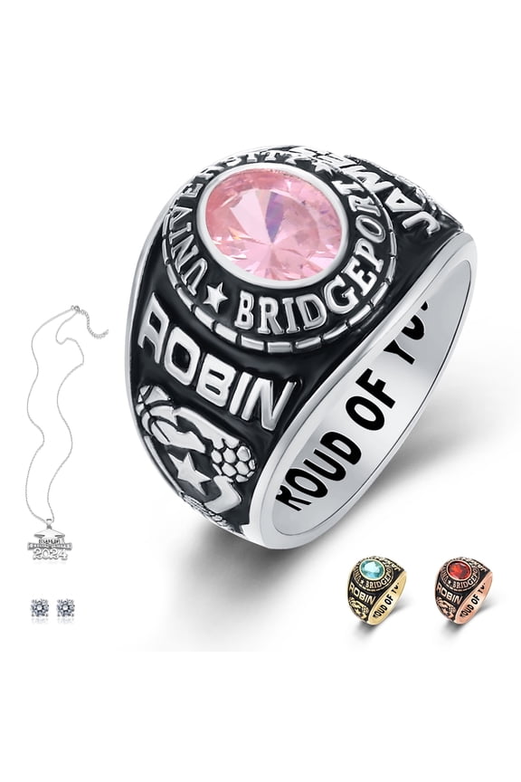 Fully Personalized Customized Sterling Silver Class RIngs - Fully Personalized - Class rings for men high school