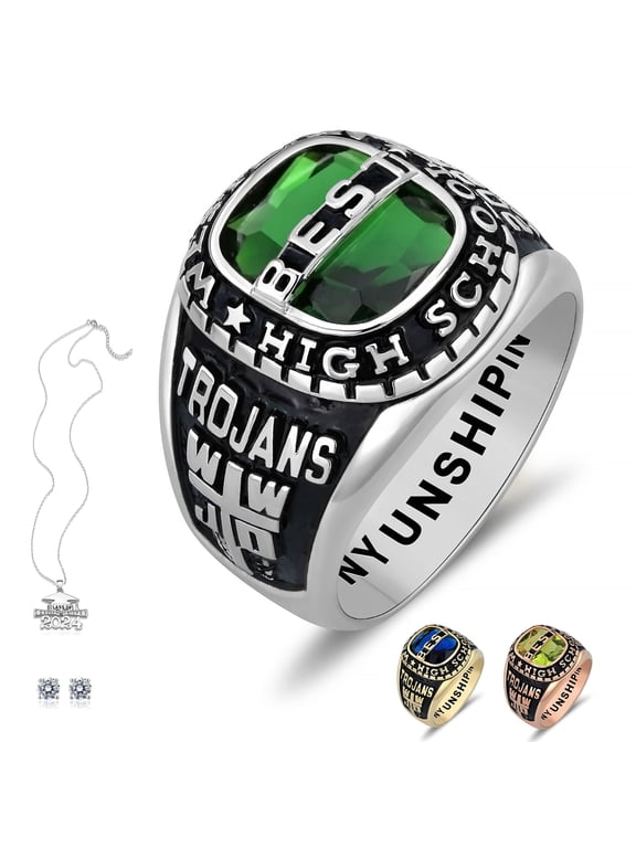 Fully Personalized Customized Class Rings Men's High School and College Class Ring Classic Collection