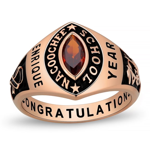 Ccjcinata Fully Personalized Customized class rings Women's High School Class Rings and College Class Ring Classic Collection