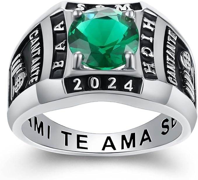 Ccjcinata Fully Personalized class rings for men's high school