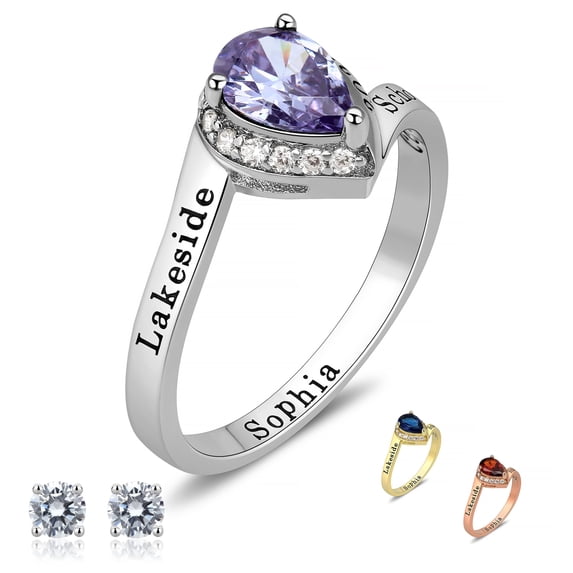 Ccjcinata Personalized Customized Sterling Silver Women’s Ring
