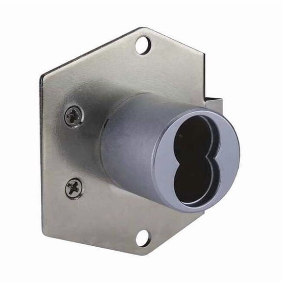 Cabinet Dead Latch with Interchangeable Core, Brushed Chrome, 1-1/16" For Door Thickness 72823