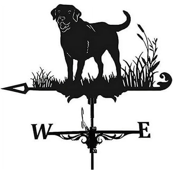 Ccnzzitsht Vintage Metal Weather Vane Animal Design Black Wind Direction Indicator