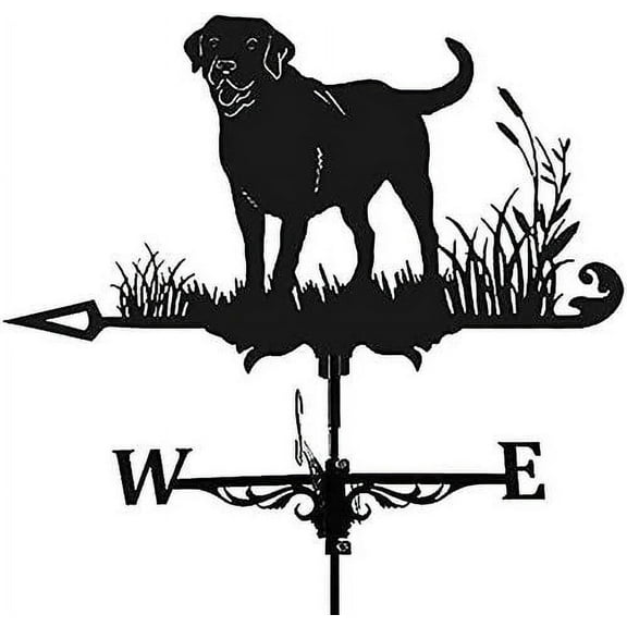 Ccnzzitsht Vintage Metal Weather Vane Animal Design Black Wind Direction Indicator