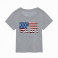 thumbnail image 1 of Ccpelsie 4th of July Shirts Toddler Baby Boys Girls Funny Patriotic T-Shirts Kids USA Flag Independence Short Sleeve Tee Tops(Grey,1-2 Years), 1 of 3