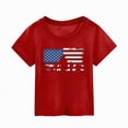 thumbnail image 1 of Ccpelsie 4th of July Shirts Toddler Baby Boys Girls Funny Patriotic T-Shirts Kids USA Flag Independence Short Sleeve Tee Tops(Red,5-6 Years), 1 of 3