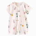 thumbnail image 1 of Ccpelsie Baby Boy Girl Short Sleeve Rompers-Breathable One-Piece Jumpsuits with Cute Printed for Spring/Summer(Yellow,18-24 Months), 1 of 4