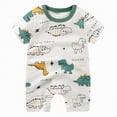 thumbnail image 1 of Ccpelsie Baby Boy Girl's Summer Short Sleeve Rompers Infant Cotton Toddler Outfits Clothes for Summer(Green,18-24 Months), 1 of 4