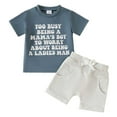 thumbnail image 1 of Ccpelsie Baby Boy Outfits Summer Baby Boy Clothes 3 6 9 12 18 24 Months 2t 3t Outfit Embroidery Truck Short Sleeve T Shirt Top and Shorts Set(X5-Grey,3-6 Months), 1 of 9