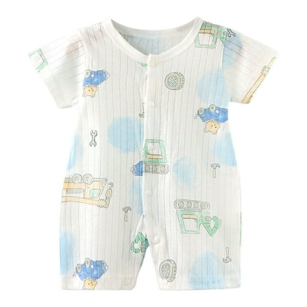 Ccpelsie Baby Boy Rompers - 100% Cotton Clothes, Rompers for , , and Baby Boy(Sky Blue,12-18 Months)