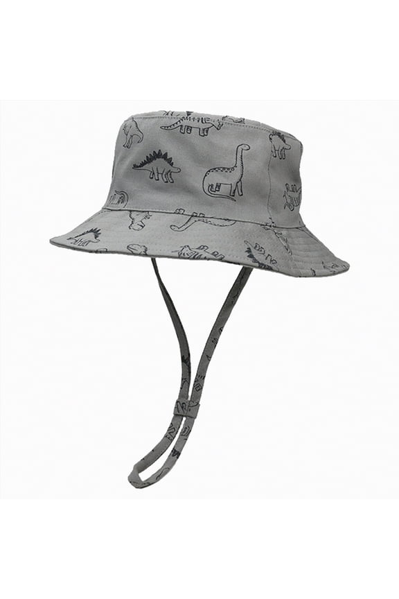 Baby Boy and Girl Sun Hat Toddler Summer Bucket Hats for Children Beach Hat with Wide Brim 0-6T(Grey,4-7 Years)