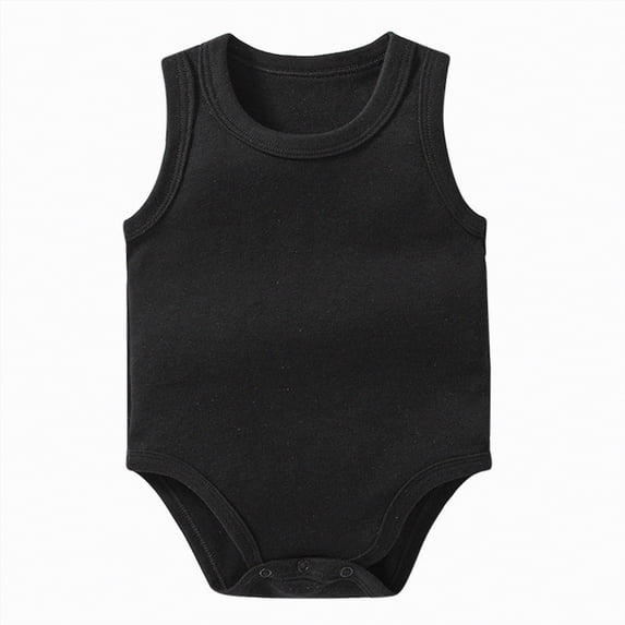 Ccpelsie Baby Boys and Girls Casual Cozy Jumpsuit Short Sleeve Infant Cute Graphic Romper Summer Outfits(Black,18-24 Months)