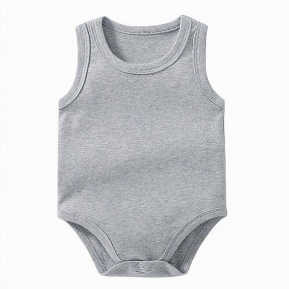 Ccpelsie Baby Boys and Girls Casual Cozy Jumpsuit Short Sleeve Infant Cute Graphic Romper Summer Outfits(Grey,6-9 Months)