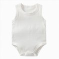 thumbnail image 1 of Ccpelsie Baby Boys and Girls Casual Cozy Jumpsuit Short Sleeve Infant Cute Graphic Romper Summer Outfits(White,0-3 Months), 1 of 3