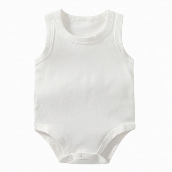 Ccpelsie Baby Boys and Girls Casual Cozy Jumpsuit Short Sleeve Infant Cute Graphic Romper Summer Outfits(White,0-3 Months)