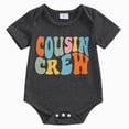 thumbnail image 1 of Ccpelsie Baby Cotton Romper Boys Short Sleeve One-Piece Jumpsuit Infant Bodysuits Summer Outfits 0-24M Black,6-12 Months, 1 of 7