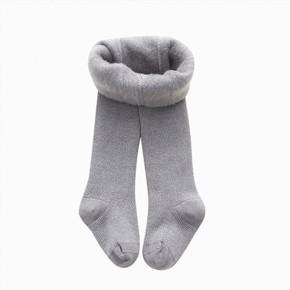 Ccpelsie Baby Girls Tights Thick Cotton Solid Leggings Winter Warm Stockings for Children(Grey,2-4 Years)