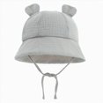 thumbnail image 1 of Ccpelsie Baby Sun Hat Infant Girl Boy Beach Hat Toddler Sun Protection Adjustable Outdoor Wide Brim Bucket Hat for 6-12 Months, 12-24 Months Kids Grey,3-12 Months, 1 of 7