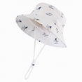 thumbnail image 1 of Ccpelsie Baby Toddler Sun Hat,Boys Girls Bucket Hat for Kids Sun Protective Child Summer Beach Hats 0-5 Years(White,4-8 Years), 1 of 4