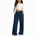 thumbnail image 1 of Ccpelsie Baggy Sweatpants For Girls Trendy Oversized Wide Leg Loose Fit Pants Elastic High Waist Drawstring Athletic Joggers(Navy,6-8 Years), 1 of 7