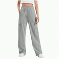 thumbnail image 1 of Ccpelsie Big/Little Girl's Drawstring Waist Baggy Sweatpants Wide Leg Casual Loose Long Pants(Grey,10-11 Years), 1 of 7